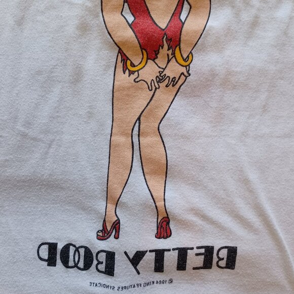 1984 Sneakers King Features Betty Boop Double-Sided White T-Shirt Adult M - Picture 6 of 13